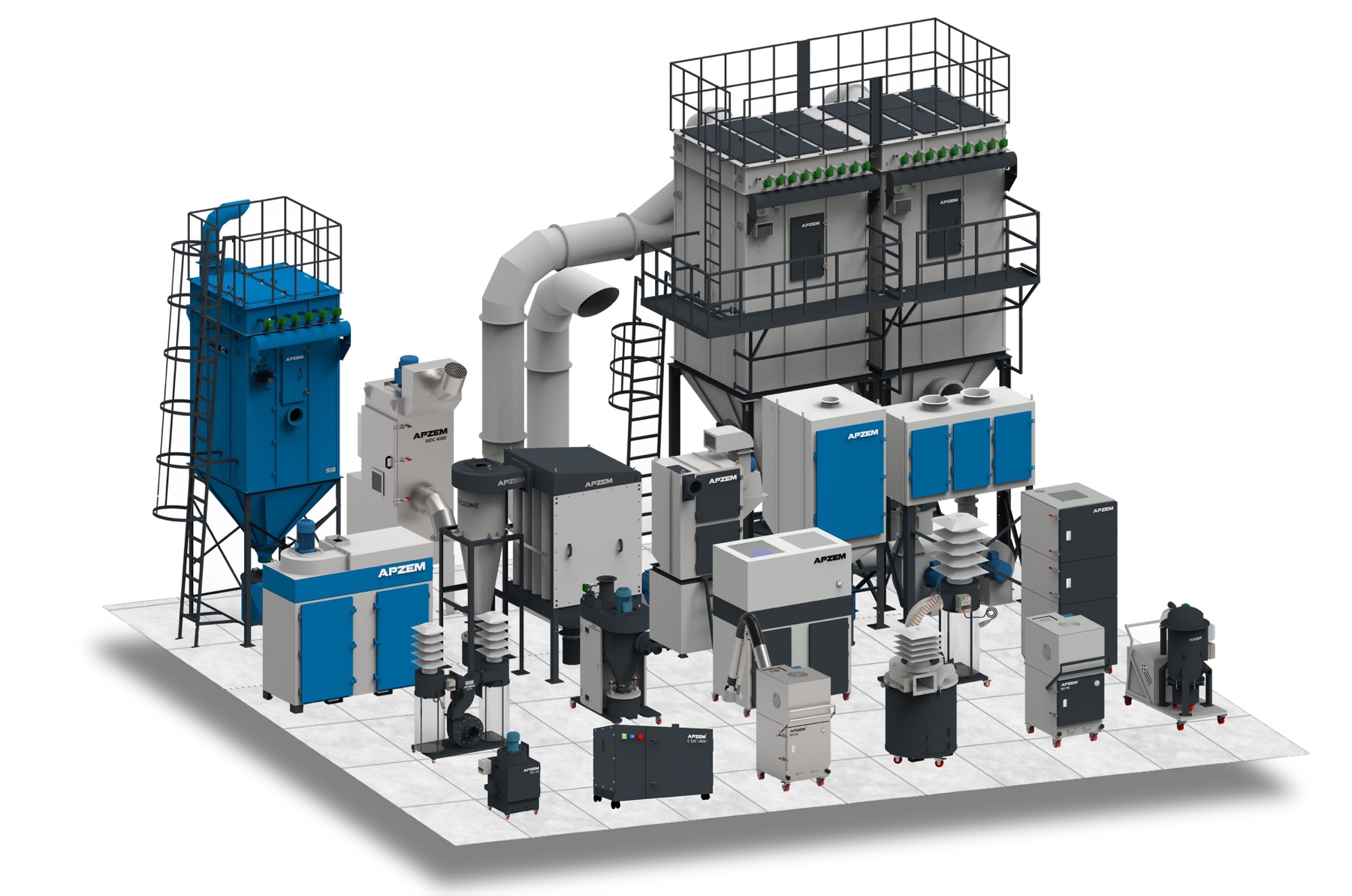 Overview of industrial dust and fume collection equipment range